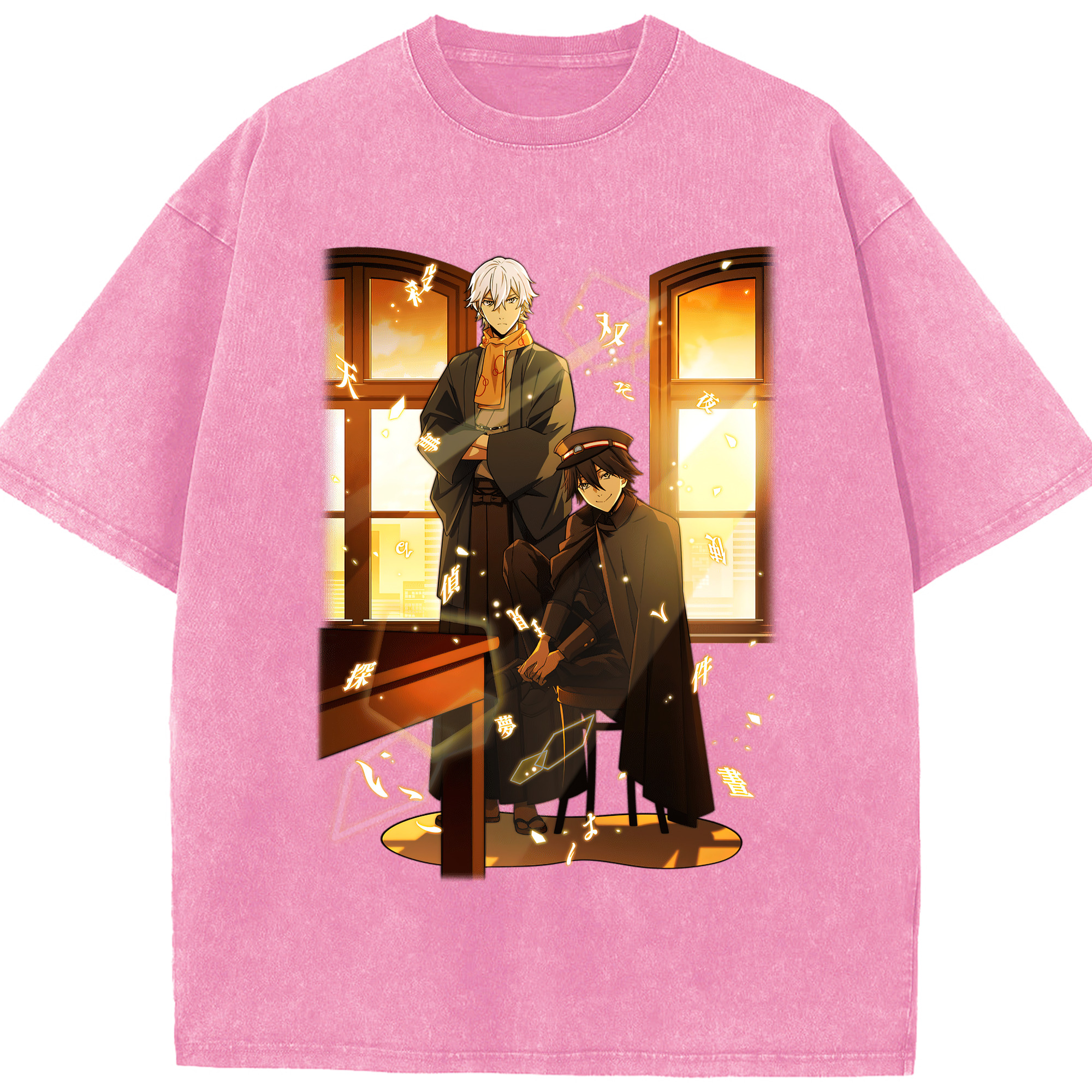 （画像用） 文豪ストレイドッグス Bungo Stray Dogs 綿100% ヴィンテージ風 半袖Tシャツ（フロントプリント）